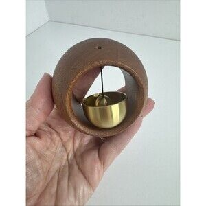 Shopkeepers Bell Wood Door Chime Hanging Magnetic Door Bell Brown Round